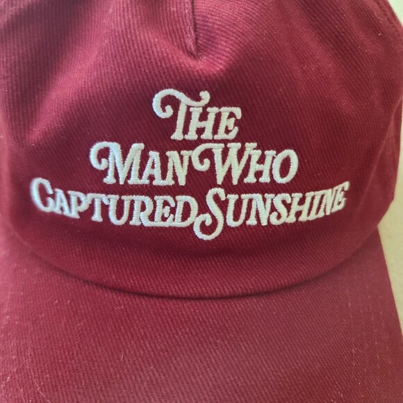 The Man Who Captured Sunshine Baseball Hat Wine OS Unisex Casual Hipster NWOT - Picture 2 of 7